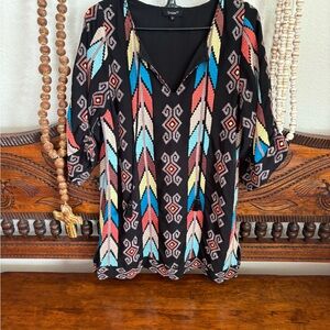 Embroidered tunic dress